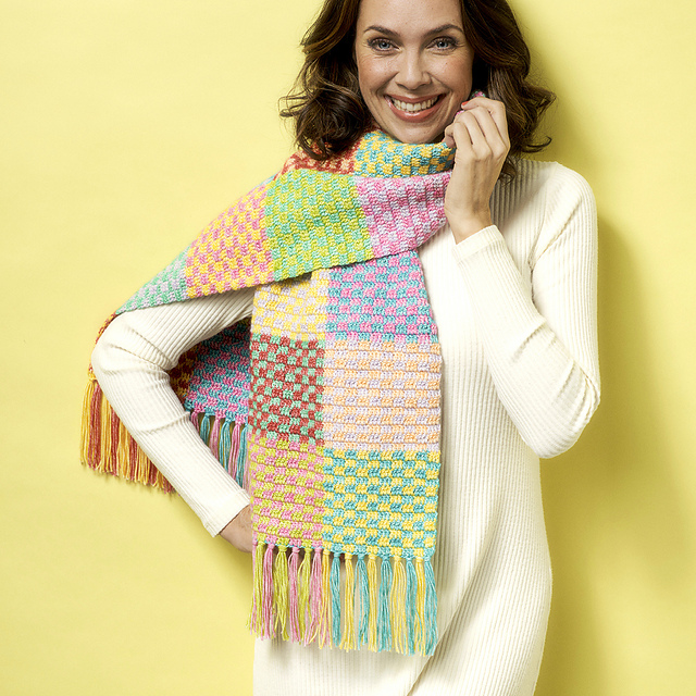 Multi Checked Scarf