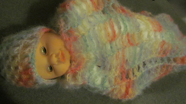 Newborn Mohair Wrap & Hat