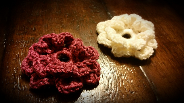 Button Ruffled Flower