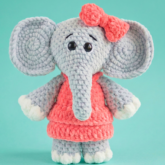 Elephant Plushie in Dress