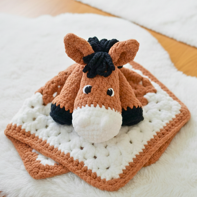 Horse Lovey Baby Blanket