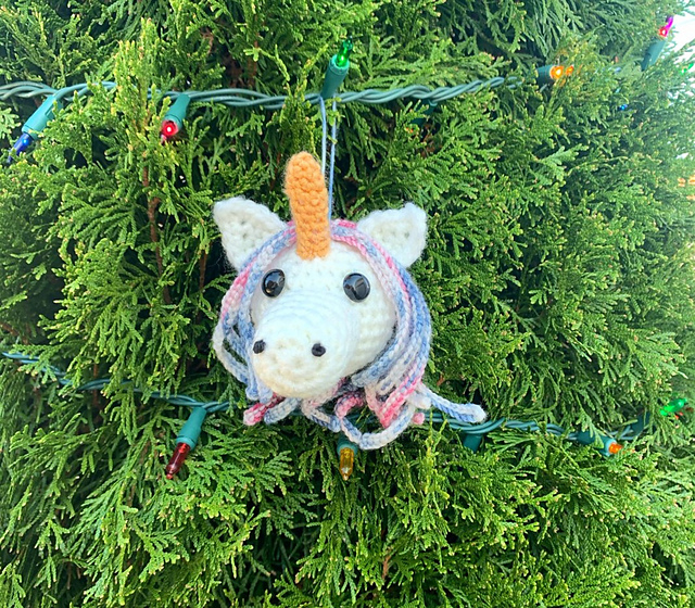 Amigurumi Unicorn Ornament