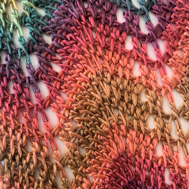 Ravelry: Tunisian Lace Chevron Infinity Scarf pattern by Debra Silva