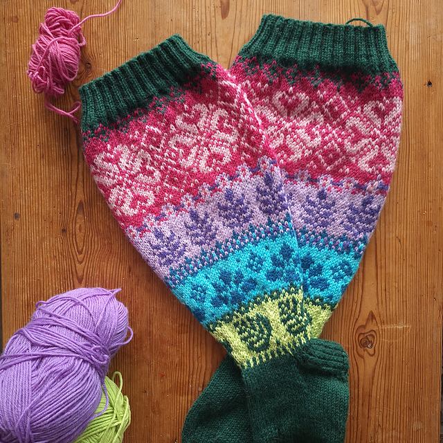 Wide leg sock leg chart