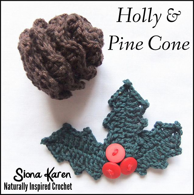 Holly and Pine Cone