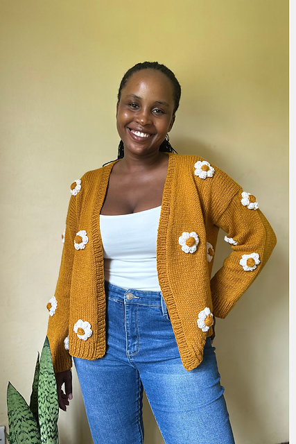 Flower Puff Cardigan