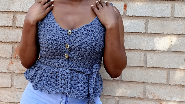 Belted Ruffled Top