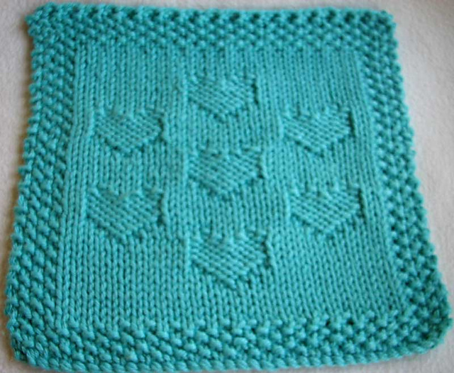Hearts Washcloth
