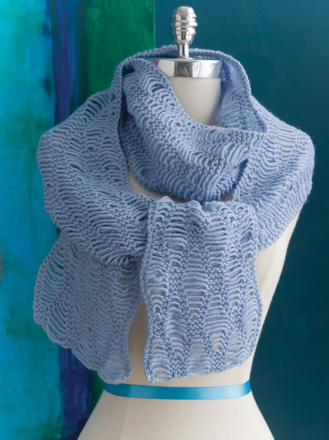Wavy Drop Stitch Scarf