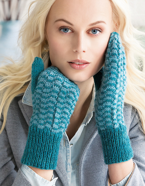 Color Ripple Mittens