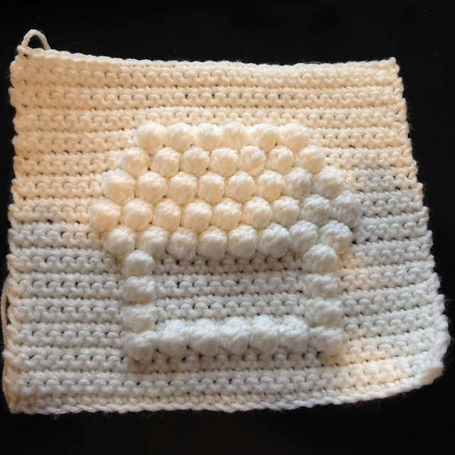 Cupcake Bobble afghan square