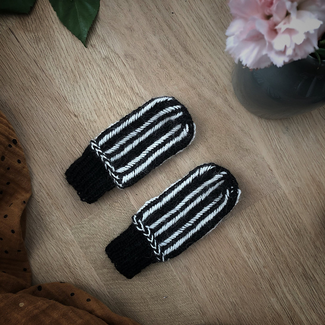 Baby Herringbroche Mittens