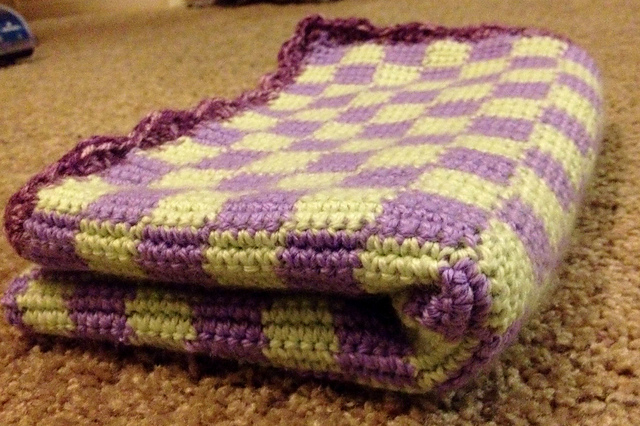 Checker baby Blanket