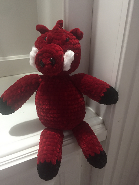 Amigurumi Razorback Pattern Ravelry: Razorback Amigurumi pattern by Ryli Middendorff