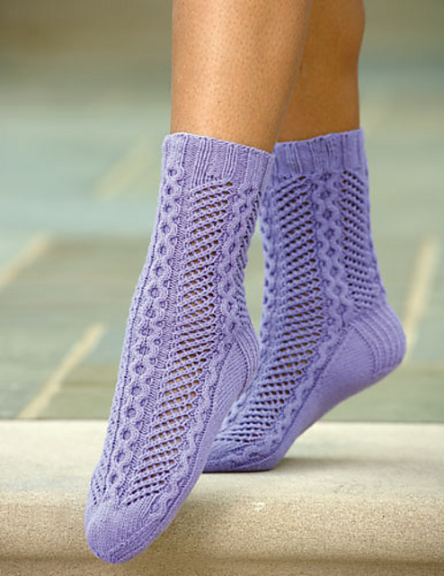 Lacy Cable Socks