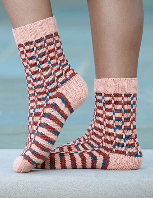 Syncopated Stripes Socks