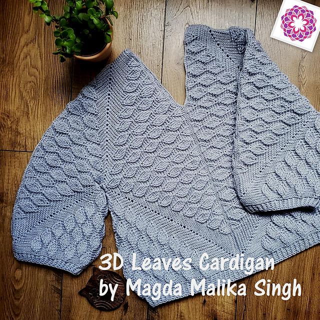 3D Leaves Cardigan