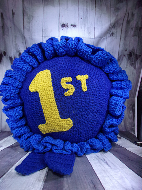 Blue Ribbon Pillow