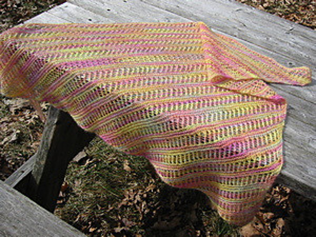 Garter Lace Triangle Shawl