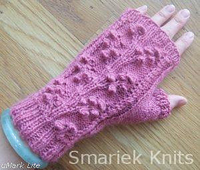 Regina Cable & Bobble Fingerless Mitts