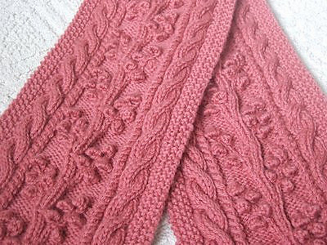 Regina Cable & Bobble Scarf