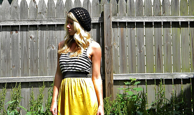 Fishnet Slouch Beret