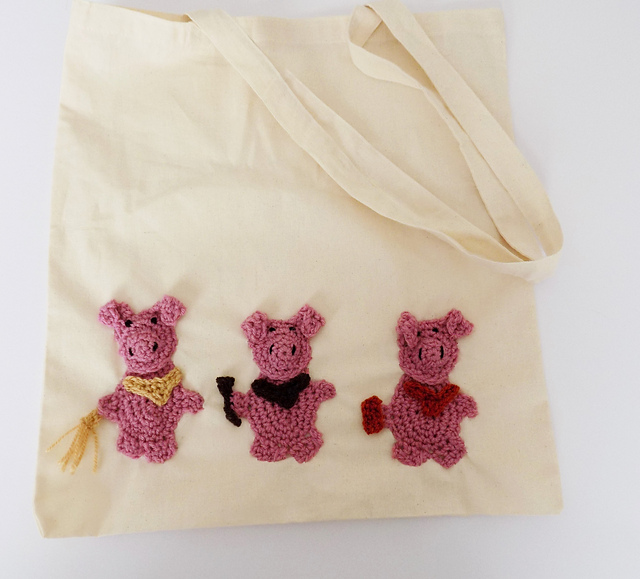 three little pigs applique