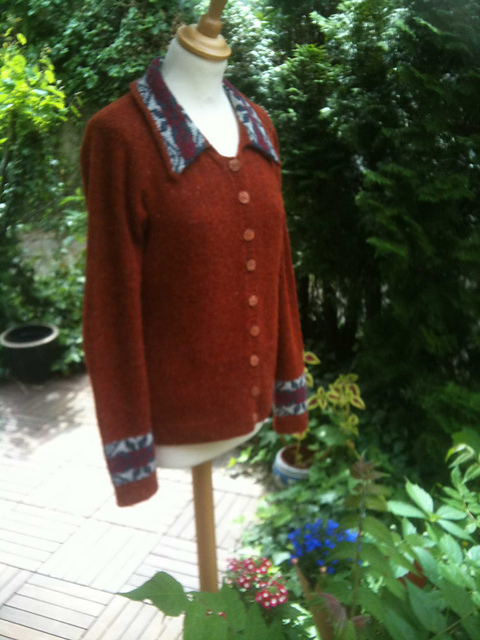 Jacquard-Strickjacke