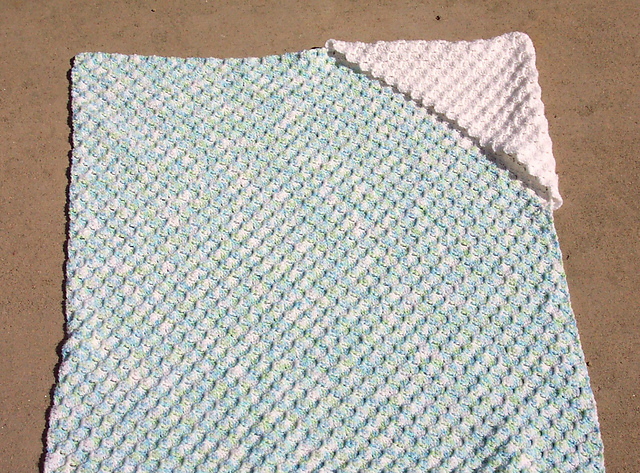 Hooded Diagonal Baby Blanket