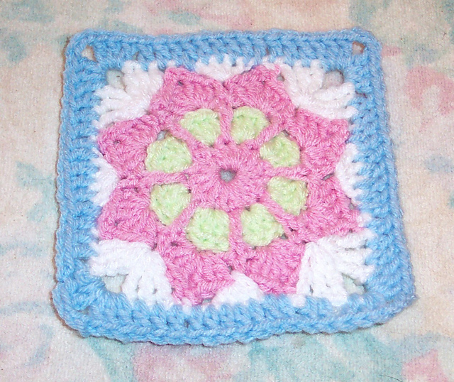 Ravelry: May Flower Square 6x6 pattern by Donna Mason-Svara