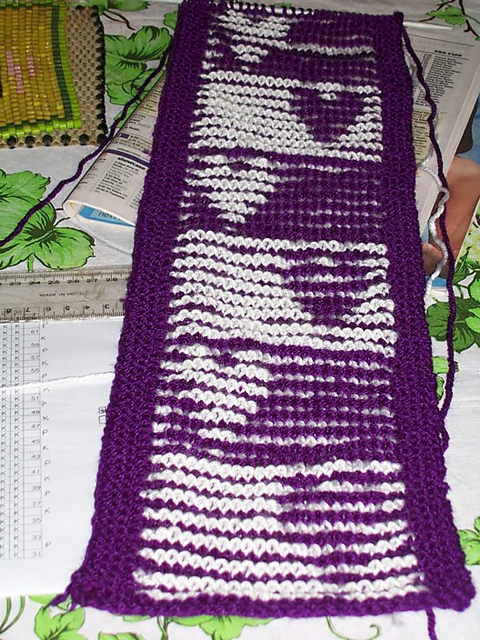 Double Heart Knit Illusion Scarf
