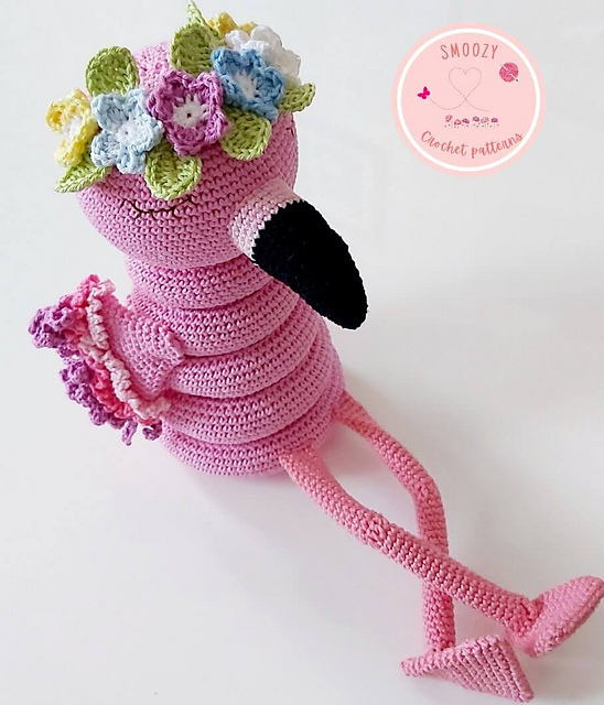 Crochet Flamingo Stacking toy