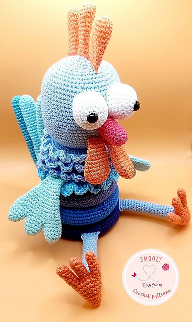 Crochet Rooster Stacking toy