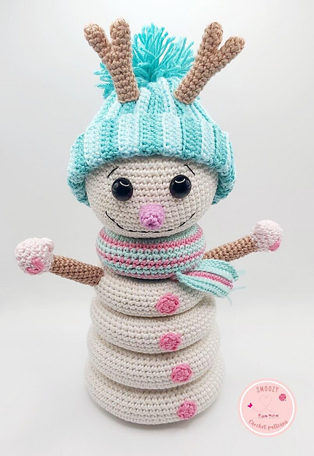 Patterns Snowman Stack Ravelry: Crochet Snowman Stacking toy pattern by SmoozY Crochet Patterns