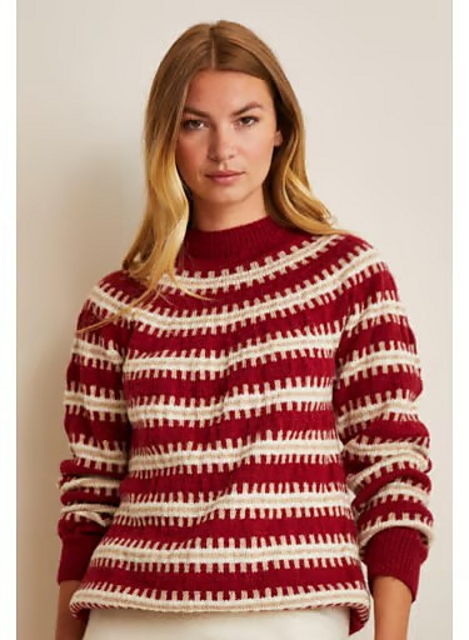 Pull jacquard empiècement Isabella - M6583