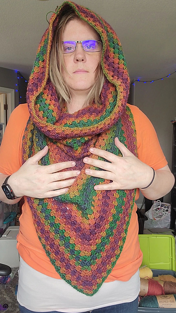 Patterns Galore Shawl With Pockets Free Crochet Pattern Wild