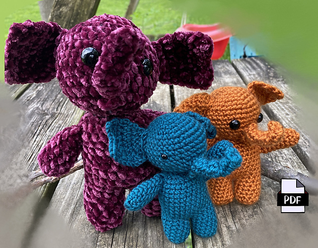 Ravelry: Elephant amigurumi pattern pattern by Ashly Pierce