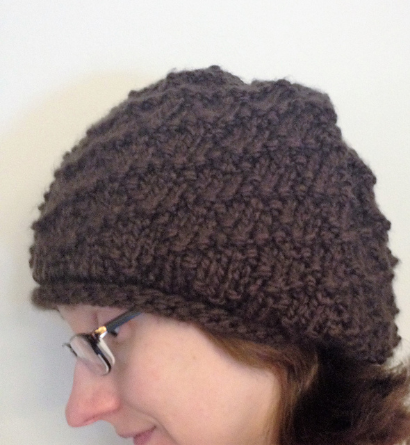 Purled Diamonds Slouchy Hat