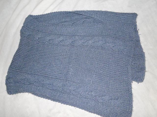 #025 Cable Knit Poncho