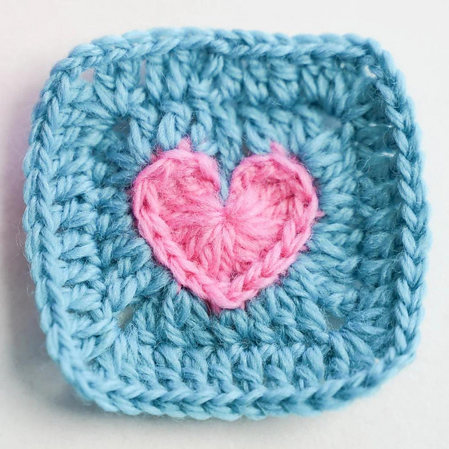 Small Heart Granny Square