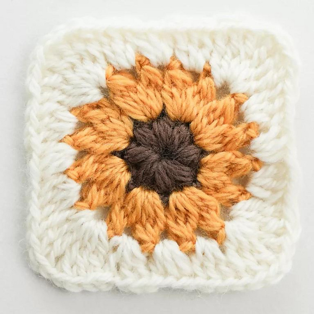 Small Sunburst Granny Square