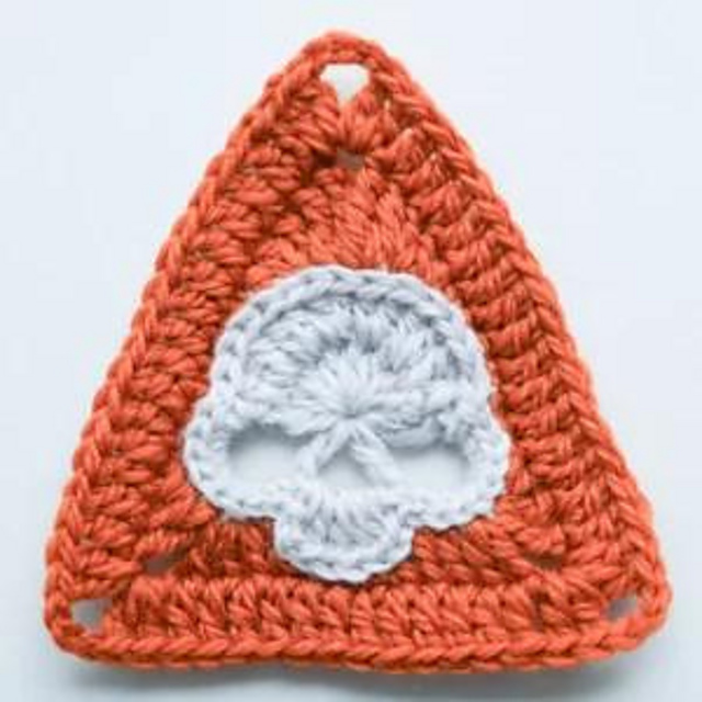 Triangle Skull Granny Square