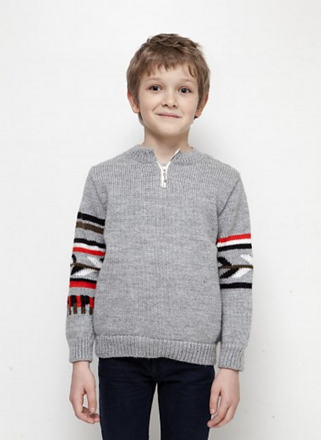 452 Pull Col Rond Zippé - M0224