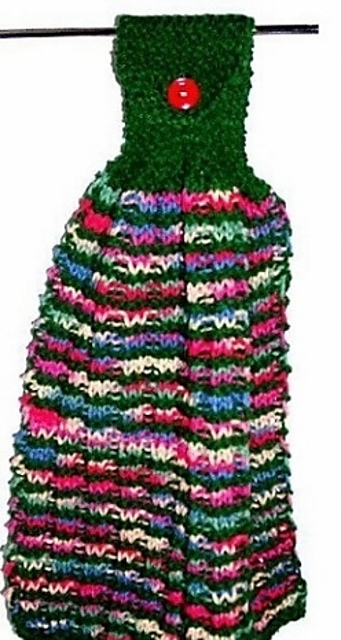 Waffle Stitch Hanging Dish Towel