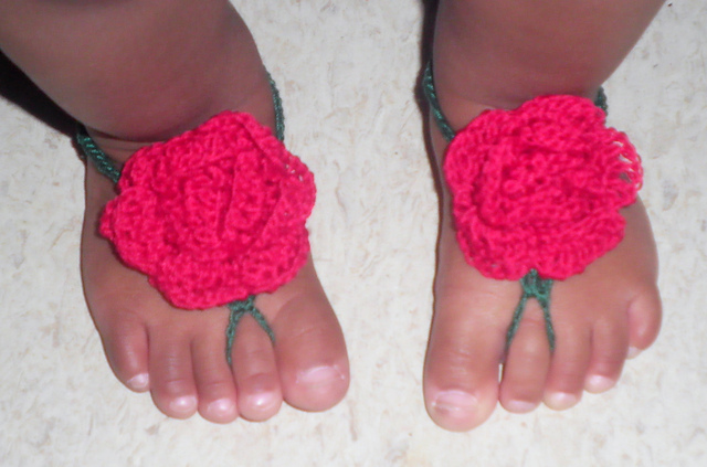Baby Rose Barefoot Sandal