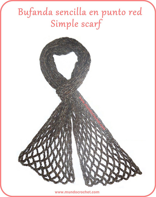 Simple crochet scarf