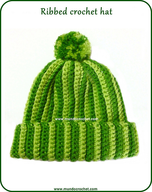 Crochet ribbed hat
