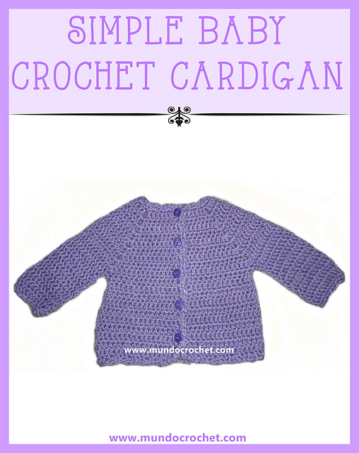 Simple baby crochet cardigan