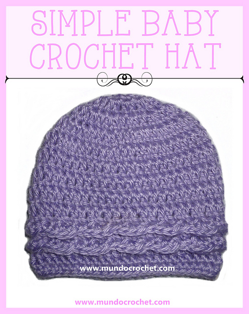Simple baby crochet hat