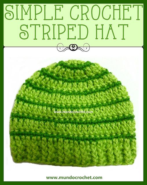 Crochet striped hat for baby